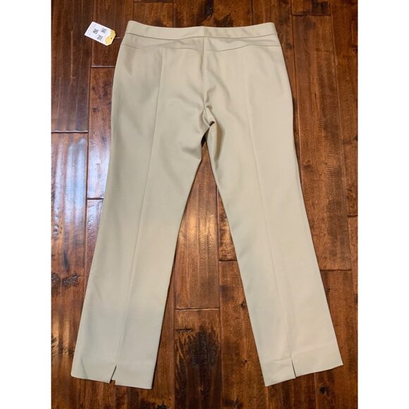 Elie Tahari Tan Straight Leg Khaki Dress Pants, Size 14 - Picture 6 of 8